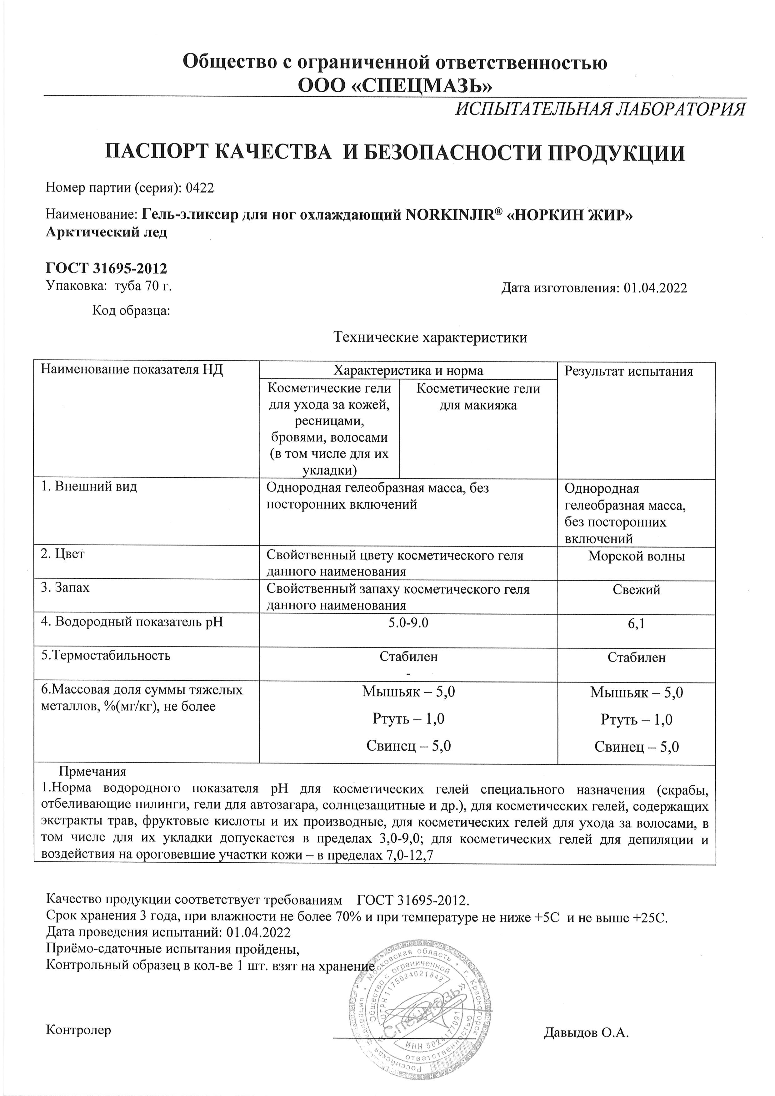 Паспорт №042022
